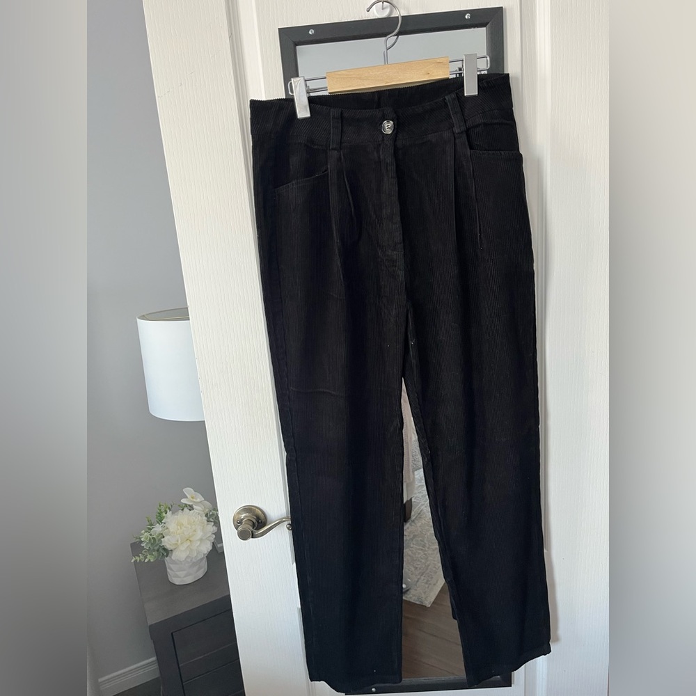 No brand corduroy black pants